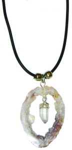 Geode with Quartz Dangle