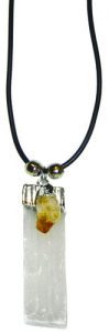 Selenite with Citrine