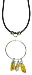 Ring w/ 3pc Citrine Dangle