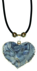 Nat. Agate Druze Heart