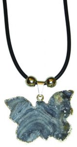 Nat. Agate Druze Butterfly