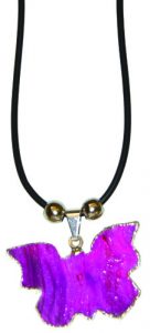 Dyed Agate Druze Butterfly