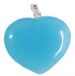 Pendant - Blue Agate Heart