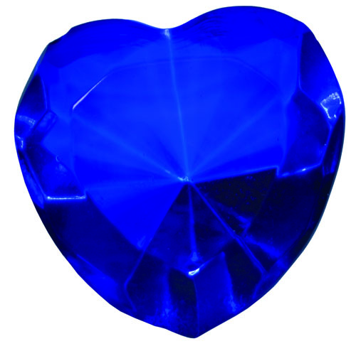Blue Glass Heart Diamond
